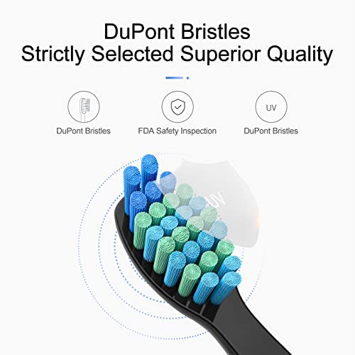 teeteck 10 Pack Electric Toothbrush Replacement Heads Compatible with Fairywill FW-507/508/551/515/917/959/2011,FW-D1/D3/D7/D8,Toothbrush Replacement Heads Compatible with SEAGO 958/2316/SGKIDS-2303 - Image 3