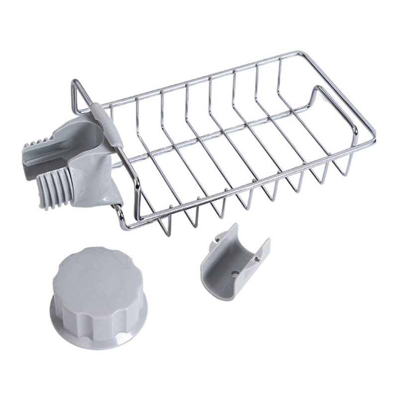 SADMAX Sink Faucet Stand|| Kitchen Sink Organizer|| Soap Sponge Dish Hanging Holder Shelves|| Bathroom/Sink/Wash Basin|| Stainless Steel Hanging Sink Organizer Stand(Pack of 1). - Image 4