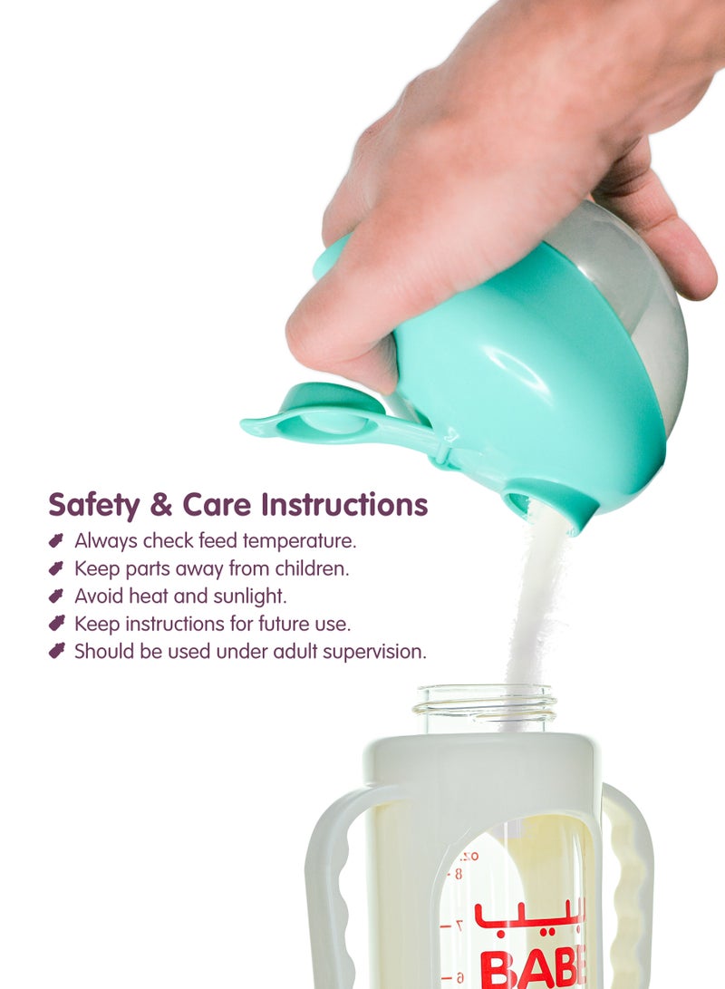 BABE - Milk Powder Dispenser Pot for Baby, Leak-Proof & Easy Pour, BPA Free, 3 Partitions - Image 5