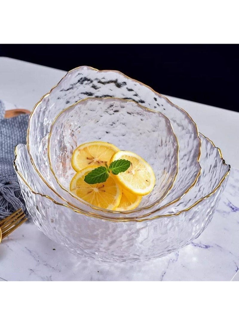 Modern Glass Khoshaf Set – 3-Piece Bowl Set in Different Sizes - Image 1