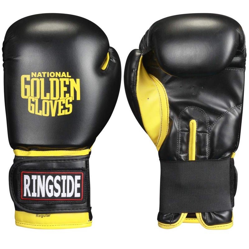 Ringside قفازات رينغسايد الذهبية للحقيبة الثقيلة، 12 أونصة، سوداء - Image 5