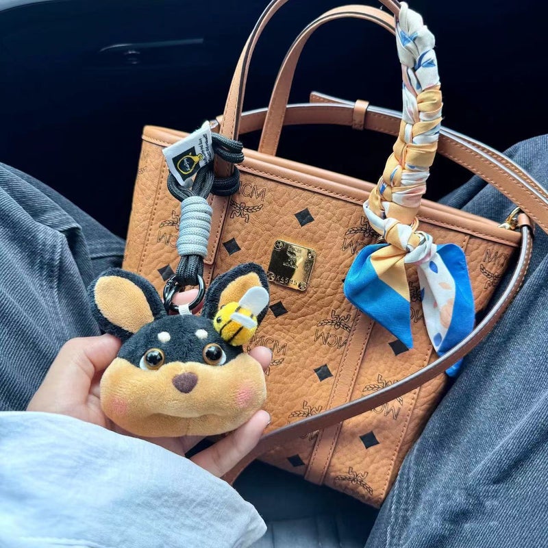 Plush Cartoon Animal Keychain - Image 2