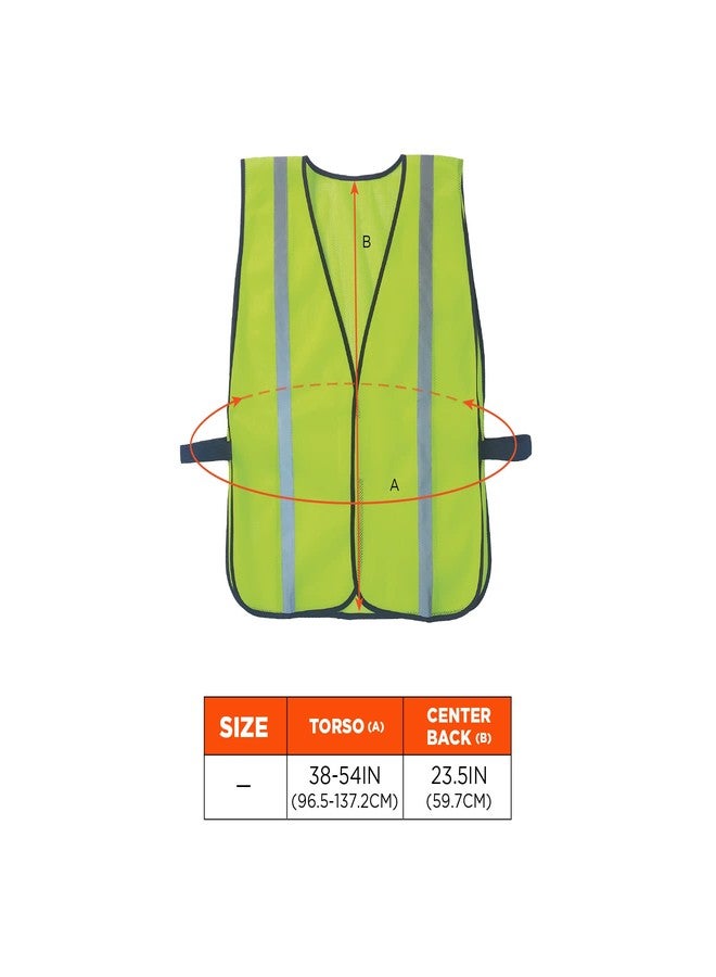 Ergodyne Safety 1-pack Non Certified Standard Vest, Lime, One Size US - Image 2
