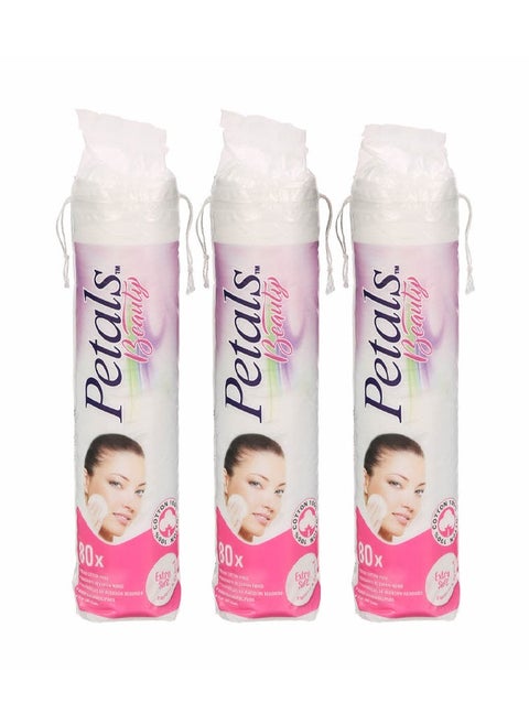 Beauty Makeup Cotton Pads 80 Pads Pack of 3