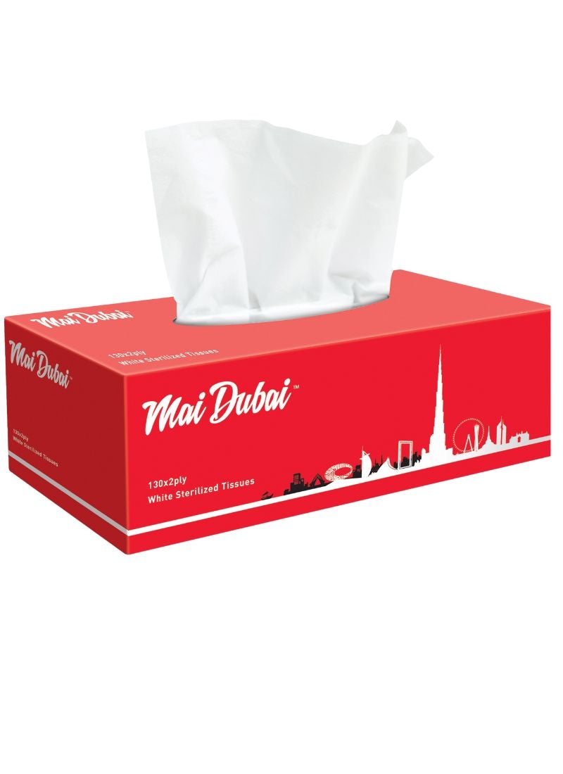 Mai Dubai 2 Ply  Facial Tissue 130 Sheets Pack of 5 - Image 2