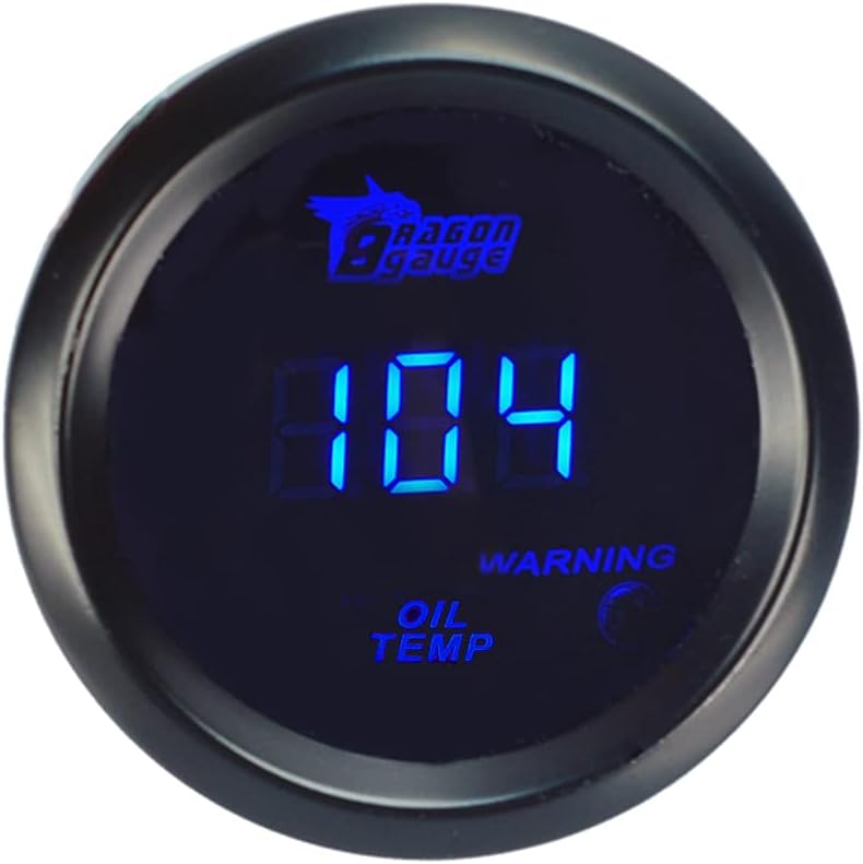 E Support Universal Car Motor 2" 52mm Digital Blue LED Light Display Oil Temp Temperature Gauge Meter Fahrenheit F - Image 5