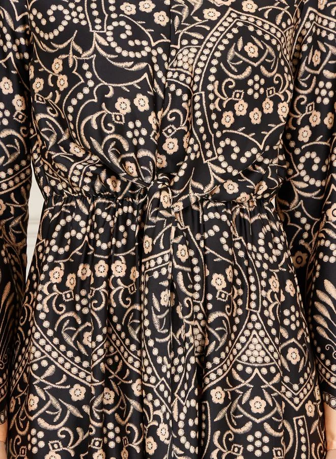 Styli Printed Midi Dress