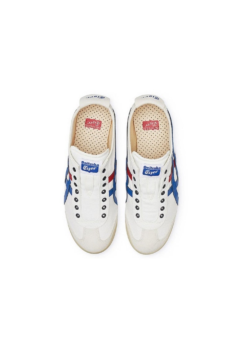 Onitsuka Tiger - MEXICO 66 Slip-On Canvas Casual Colorblock Sneakers White/Blue/Red - Image 1