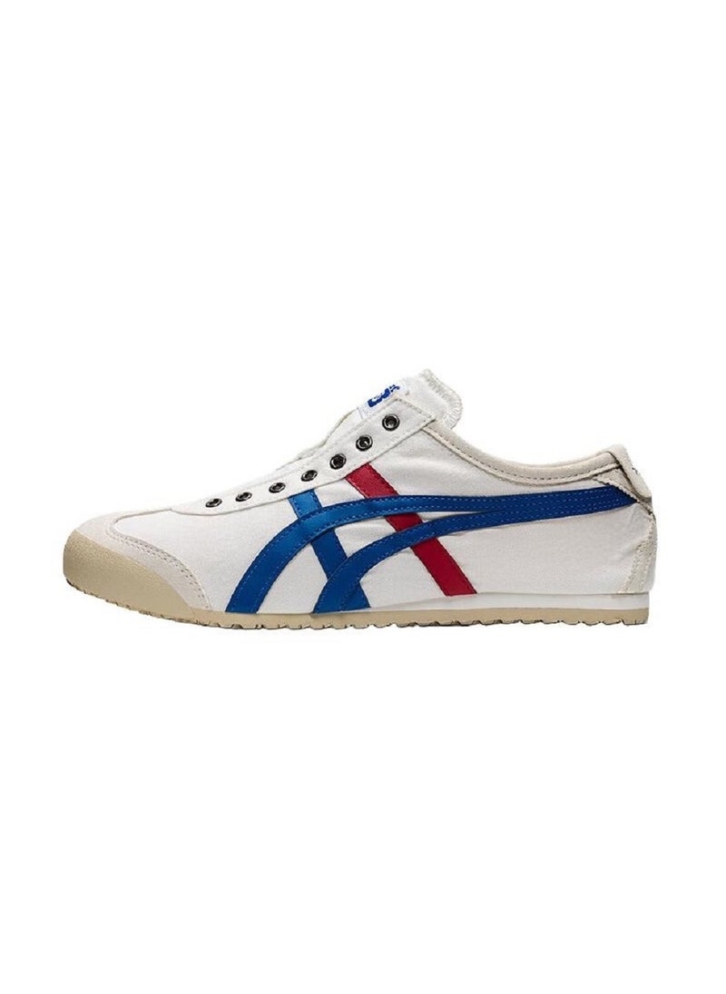 Onitsuka Tiger - MEXICO 66 Slip-On Canvas Casual Colorblock Sneakers White/Blue/Red - Image 1