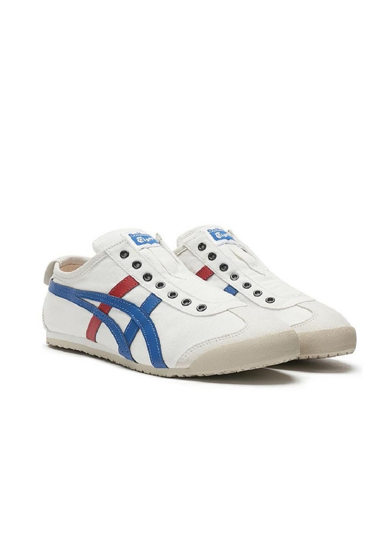 Onitsuka Tiger - MEXICO 66 Slip-On Canvas Casual Colorblock Sneakers White/Blue/Red - Image 1