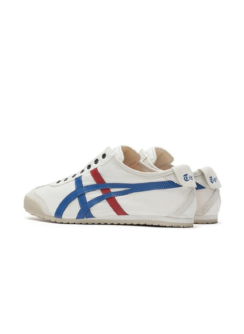 Onitsuka Tiger - MEXICO 66 Slip-On Canvas Casual Colorblock Sneakers White/Blue/Red - Image 1