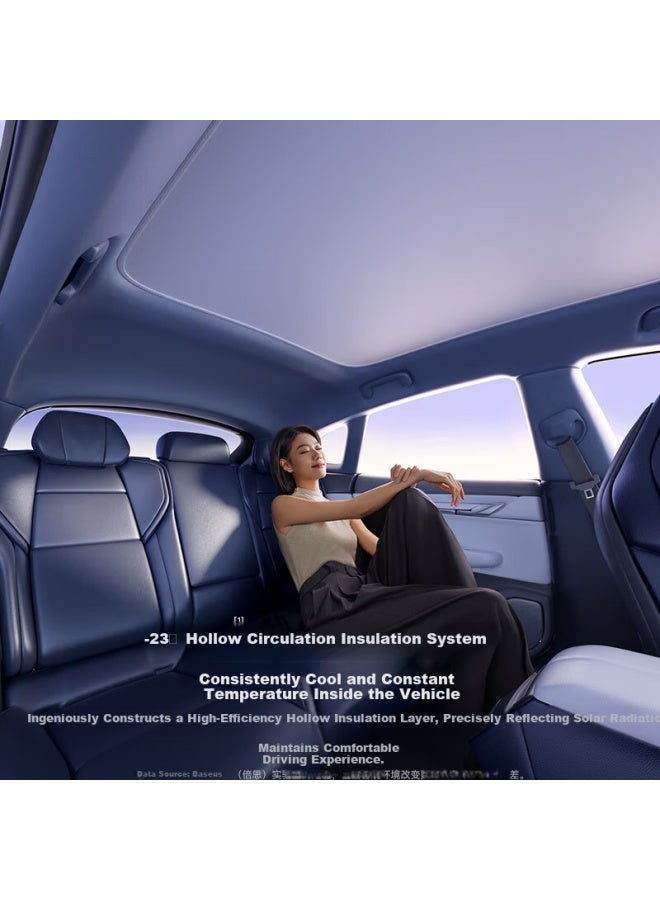 Baseus Ze001 Sunroof Sunshade Car Roof Heat Insulation Sunshade Panel Cooling Device True Double Layer - Image 2