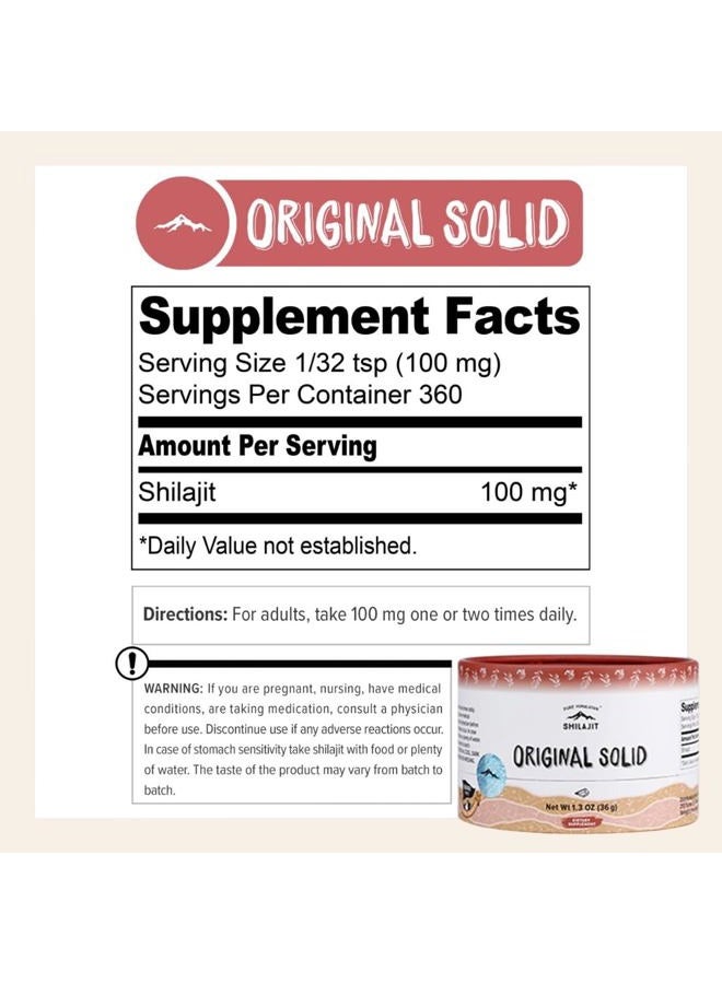 Pure Himalayan Shilajit , Original Solid Extract, 360 Servings, Organic Source of Fulvic Acid & Trace Minerals, Widely Used in Ayurveda, Superfood - Image 2