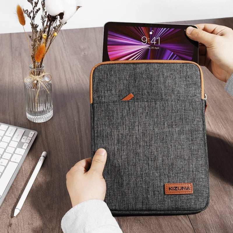 KIZUNA 8 Inch Tablet Sleeve Case Shockproof Water-Resistant Bag for 7.9" Tablet/iPad mini 4 3 2/Samsung Galaxy Tab A/ 8" Pro/Tab 3 7.0 Lite/S2 8/E 8, LG Huawei M5/ASUS ZenPad Protective Bag - Brown - Image 2