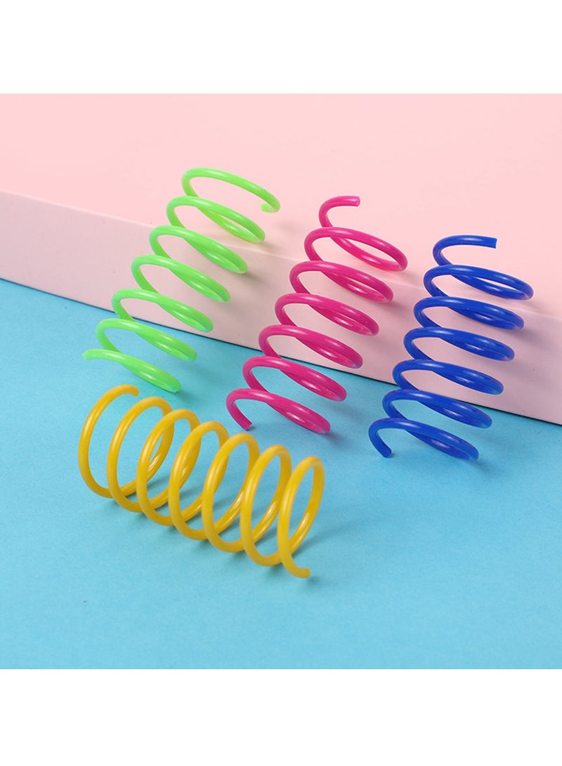 لعب القطط الربيعي, Spirals Spring Fitness Play for القطط القطط,40 Pack, Random Color (باللغة الإنجليزية) - Image 5
