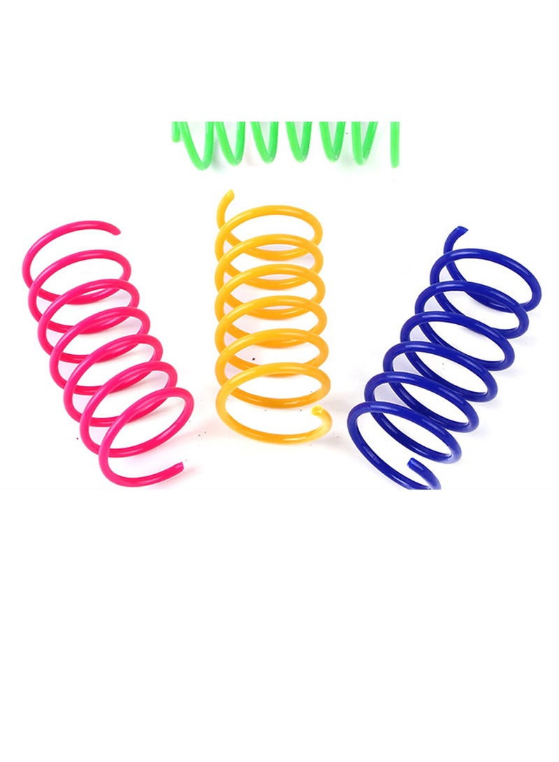 لعب القطط الربيعي, Spirals Spring Fitness Play for القطط القطط,40 Pack, Random Color (باللغة الإنجليزية) - Image 4