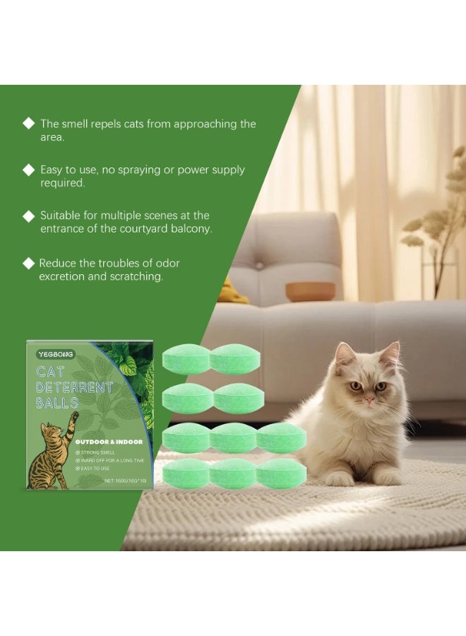 YEGBONG Daily Cat Repellent Pills for Indoor and Outdoor Use, 10 Cat Repellent Pills, 3 Mesh Bags  - Image 3