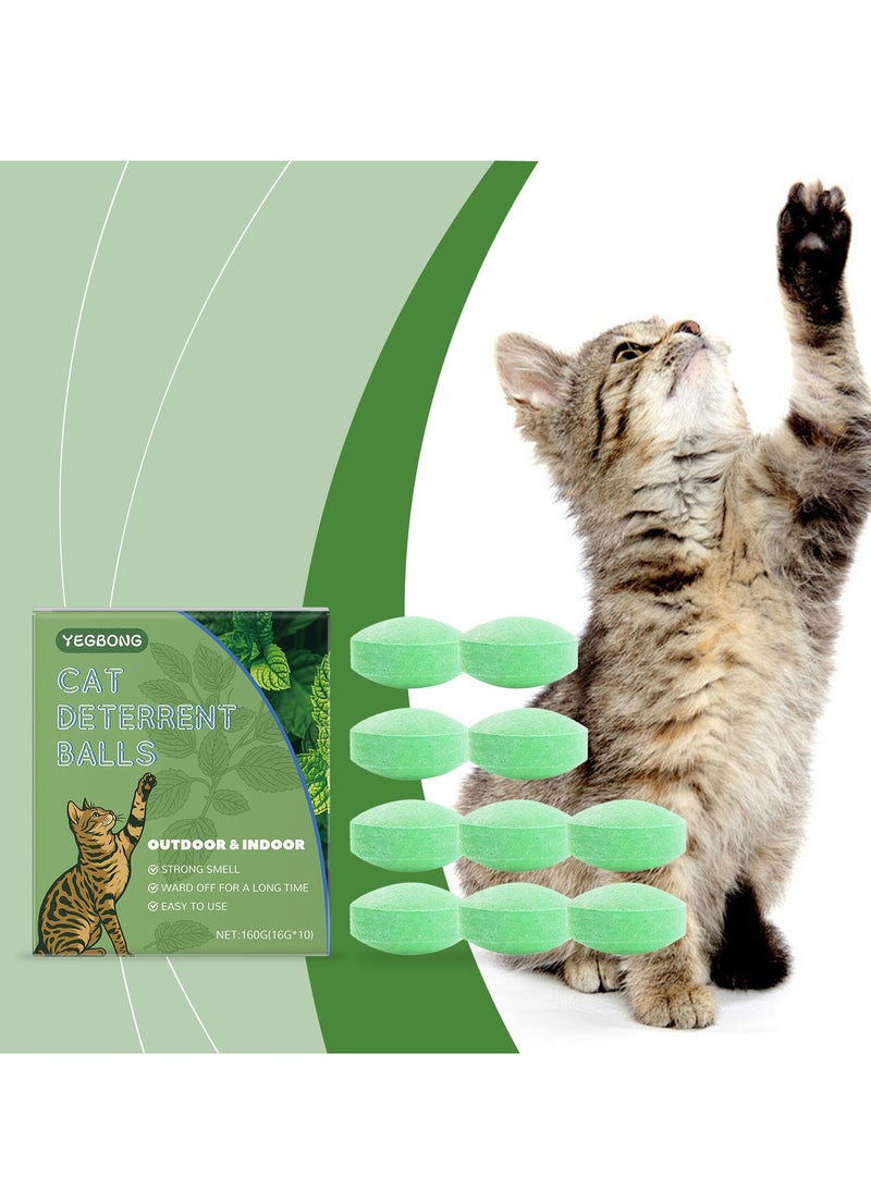 YEGBONG Daily Cat Repellent Pills for Indoor and Outdoor Use, 10 Cat Repellent Pills, 3 Mesh Bags  - Image 1
