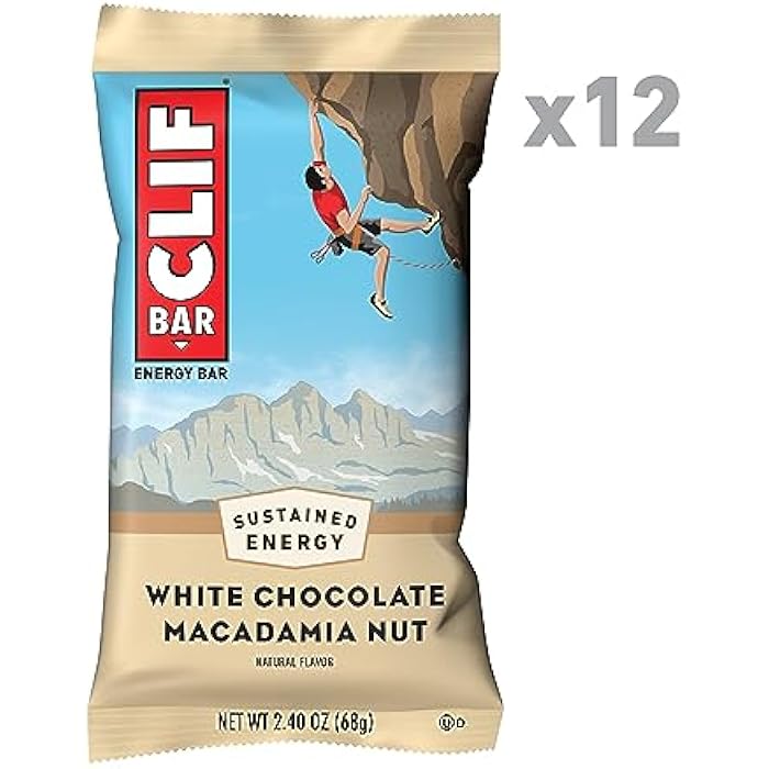 CLIF BAR - White Chocolate Macadamia Nut Flavor - Made with Organic Oats - Non-GMO - Plant Based - Energy Bars - 2.4 oz. (12 Pack) - Image 2