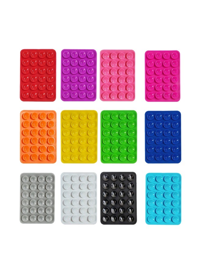 12-color silicone suction cup for phone cases Self-adhesive mount-hands-free mobile accessory mount for video and selfie-compatible with iPhone and Android phone cases - Image 2