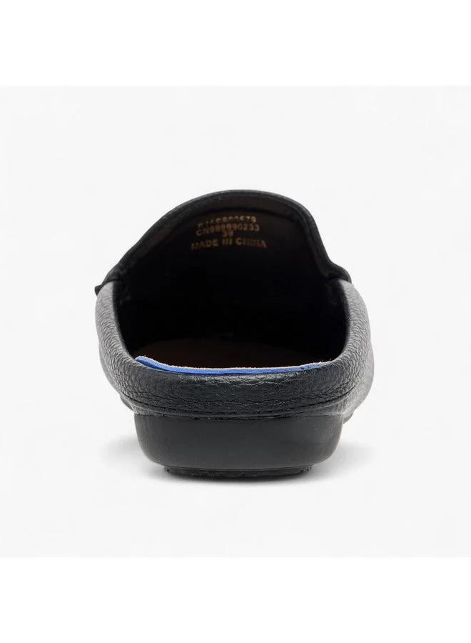 Le Confort Women Textured Slip-On Mules with Cut-Out Detail