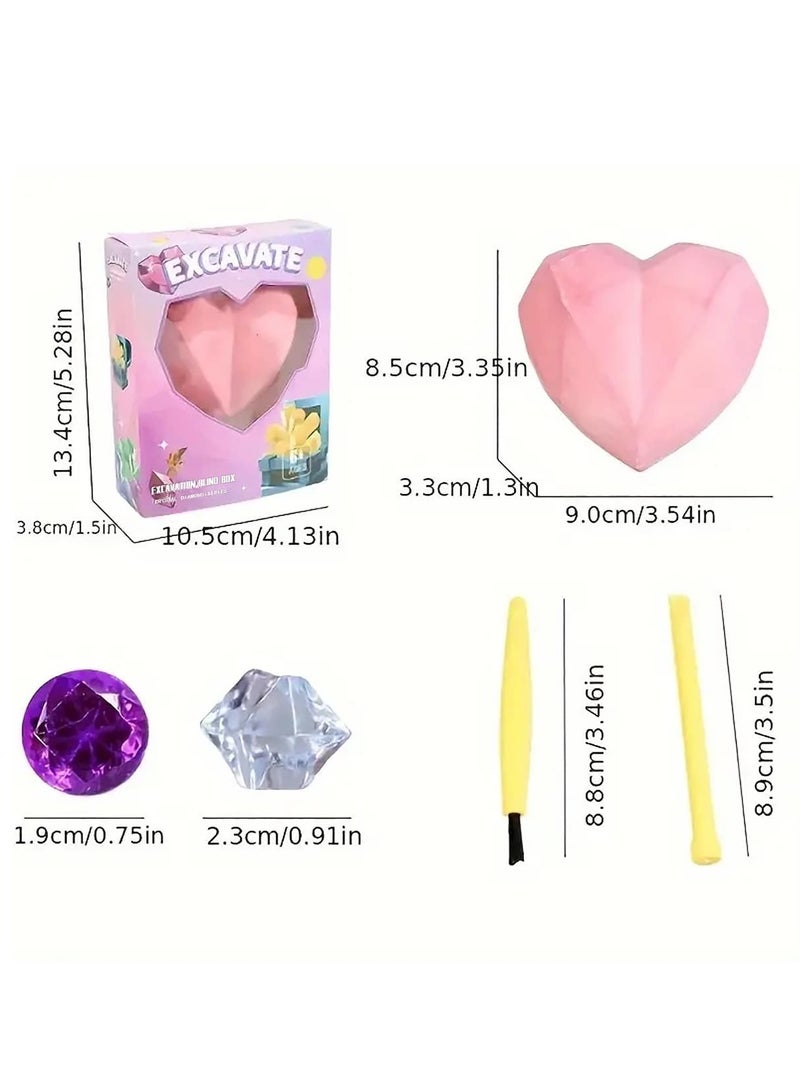 STEM Gem Dig Kit for Kids – Real Gemstone Excavation Block with Tools  Learning Card – Archaeology Digging Toy for Boys  Girls, Educational Crystal Mining Activity Gift - Image 5