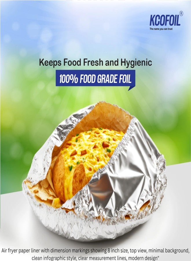 Kcofoil Aluminium Foil Paper Roll | Food Grade Deliwrap | Extra Thick | Ideal for Storing, Freezing & Grilling | 40G x 3 (120G Total) | Pack of 1 - Image 2
