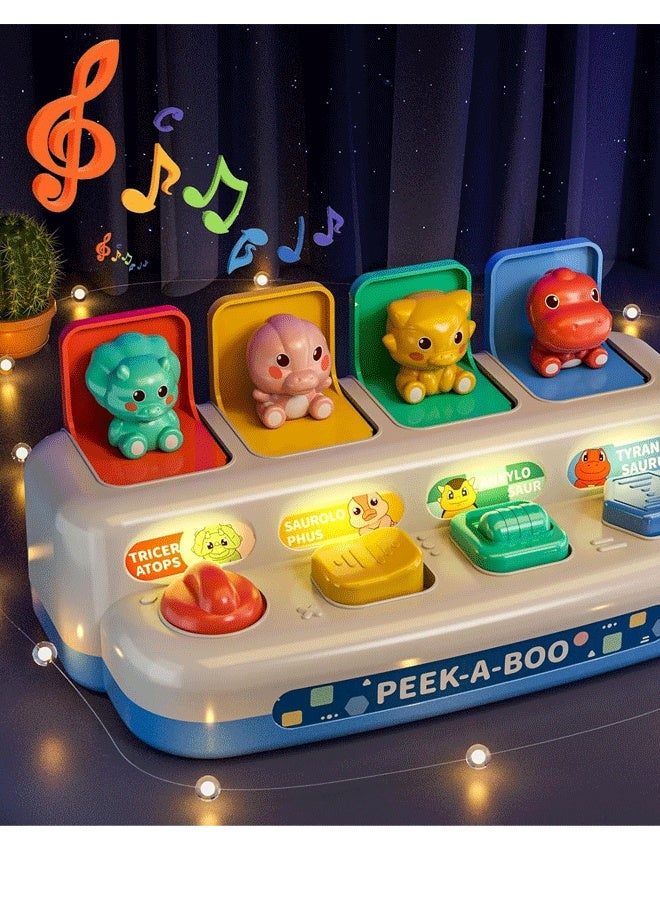 XiuWoo Musical Cause and Effect Pop Up Developmental Toys for Babies and Toddlers 36+ Months, Montessori Interactive Toy with Buttons & Colors – Color Sorting Animals, 3 4 5 Years Kids Gift - Image 4