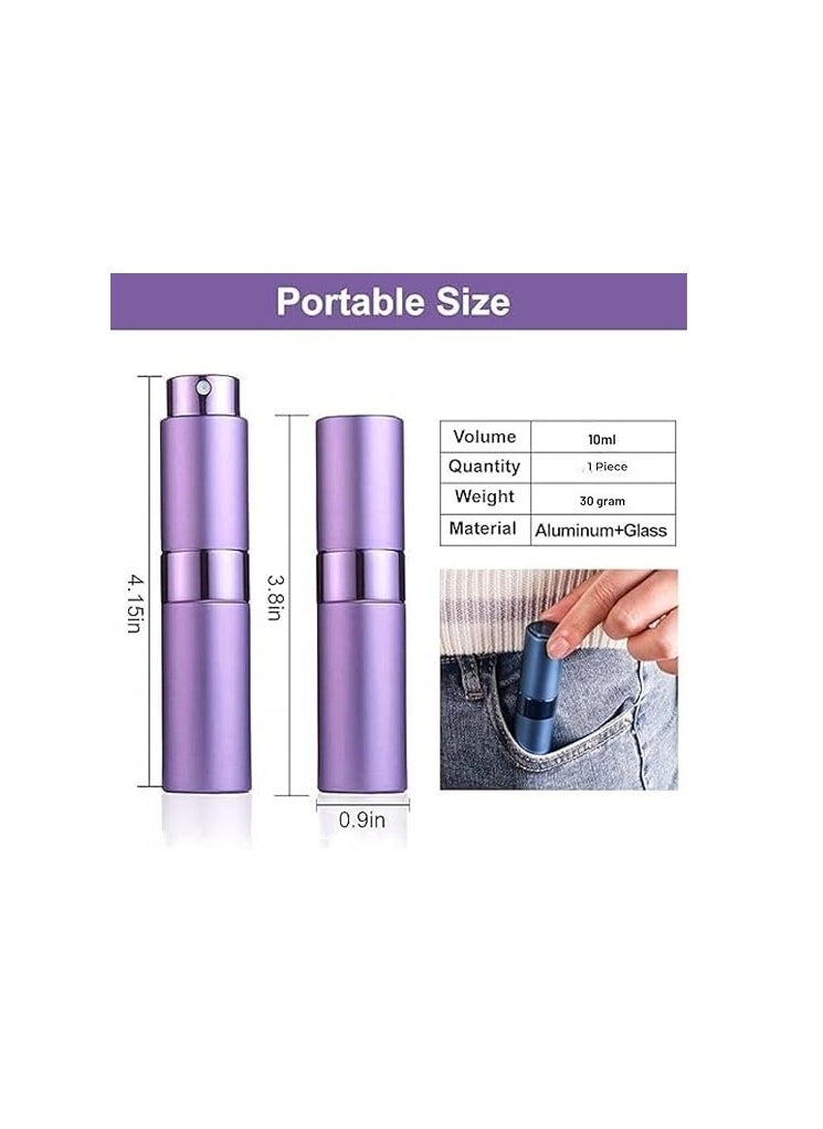Generic 10ml Luxury Mini Refillable Perfume Bottle - Travel Atomizer Sprayer for Perfume, Empty Round Pump Cosmetic Container (Black)  - Image 3