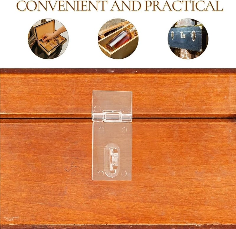 Acrylic Hinges And Latches 50 Sets Transparent For Jewelry Box Display Case - Image 5