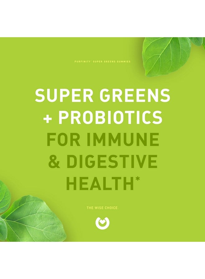 PUREFINITY Greens Superfood Gummies Super Greens Gummy With Spirulina Alfalfa Beet Root Powder Digestive Enzymes Prebiotics & Probiotics For Immune & Digestive Health Plus Natural Energy 60 Gummies. - Image 5