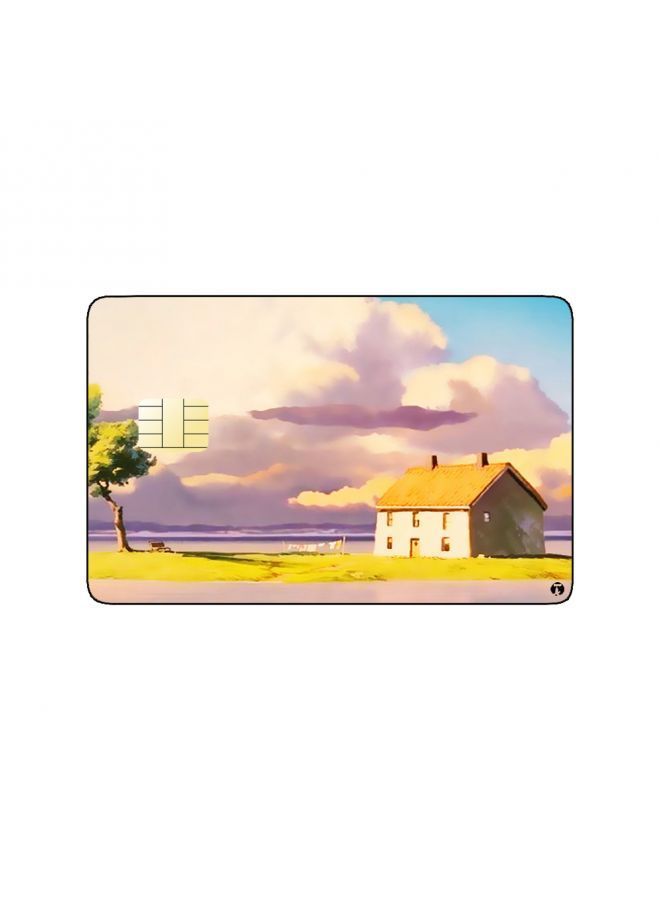 RKN PRINTED BANK CARD STICKER Beautiful Nature View Drawing - Image 2