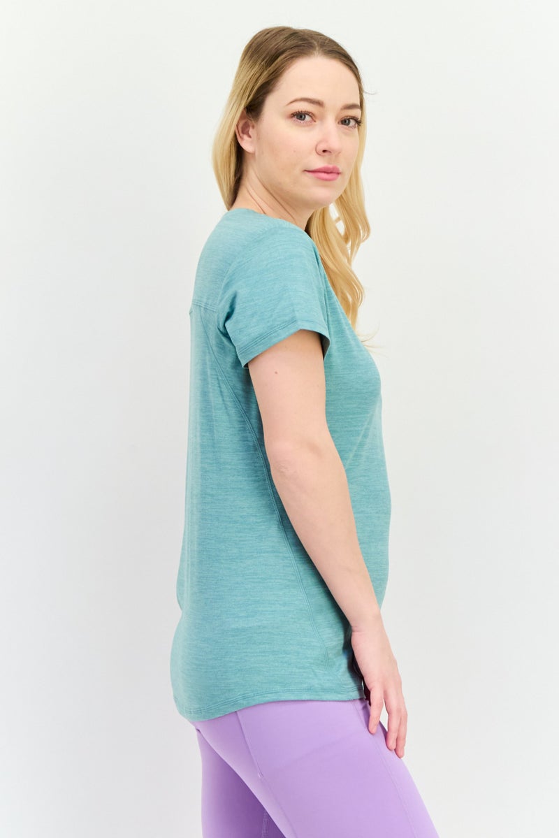 HEAD Women Sportswear Fit Short Sleeve Outdoor T Shirt, Dark Sage - Image 4