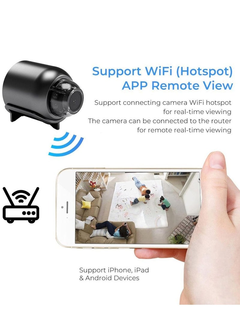 ELTRAZONE Mini WiFi Camera 1080P HD with Night Vision – Motion Detection, Remote Monitoring, 160° Wide Angle, Micro Baby Monitor for Home, Office, Store, and Warehouse – Compact Surveillance Camera for Enhanced Security (1Pcs) - Image 2