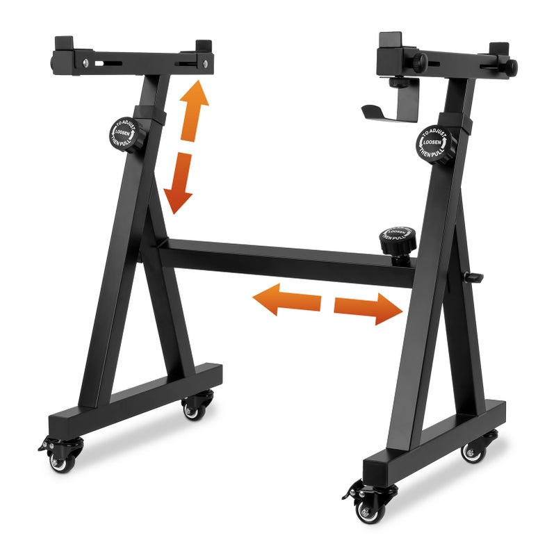 STRICH Piano Keyboard Stand Heavy Duty With Wheels and Stand Pads - Adjustable Portable Music Stand, Fits 54, 61, 88 Key Electric Pianos, Sturdy Musical Keyboard Stand, SKT-02S (Z-Style) - Image 1