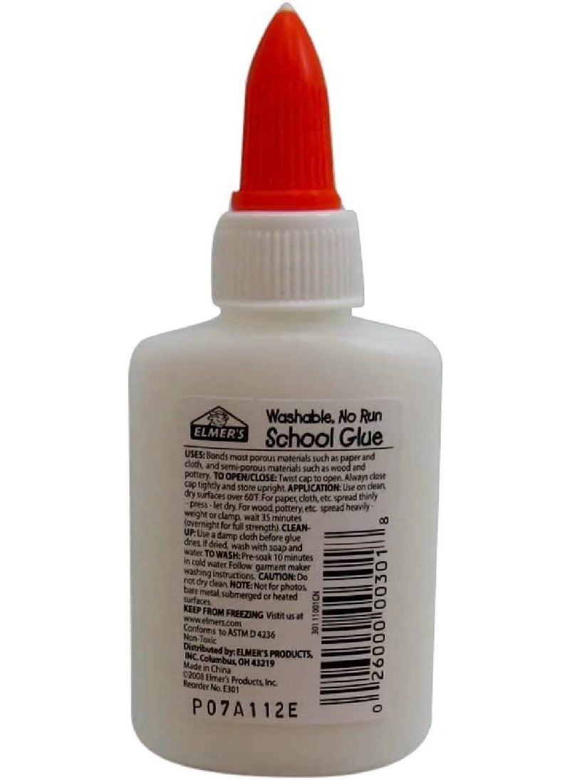 Elmer's Washable, No-Run School Glue, Non-Toxic Adhesive for Crafts and School Projects - 36.9 ml - Image 2