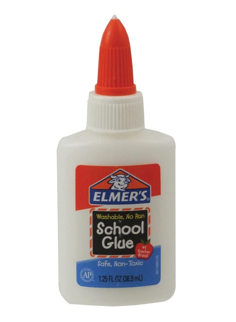 Elmer's Washable, No-Run School Glue, Non-Toxic Adhesive for Crafts and School Projects - 36.9 ml - Image 1