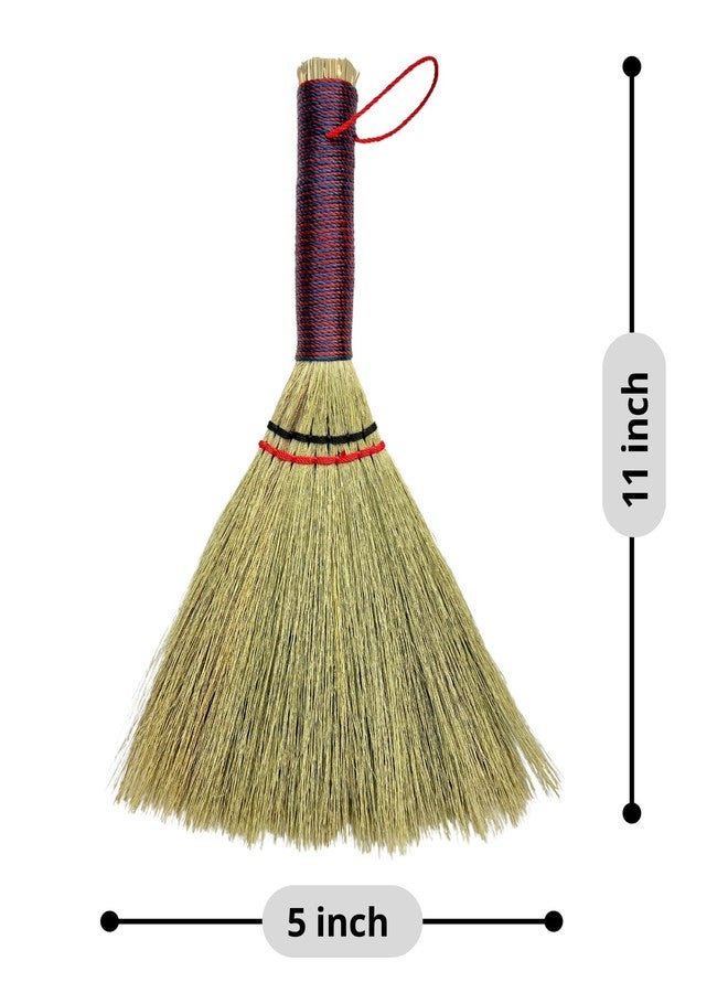AW BROOMS مكنسة يدوية صغيرة - مكنسة يدوية تزيل الغبار والأوساخ والحطام، مزودة بحامل لسهولة الاستخدام، مقاس 11 بوصة - Image 2