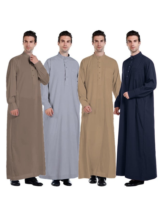 عباية - رداء الثوب العربي للرجال - 2# كاكي، 60 - الملابس التقليدية، ملابس المسلمين، اللباس الإسلامي، دبي عباية، قفطان، جوبا - Image 2