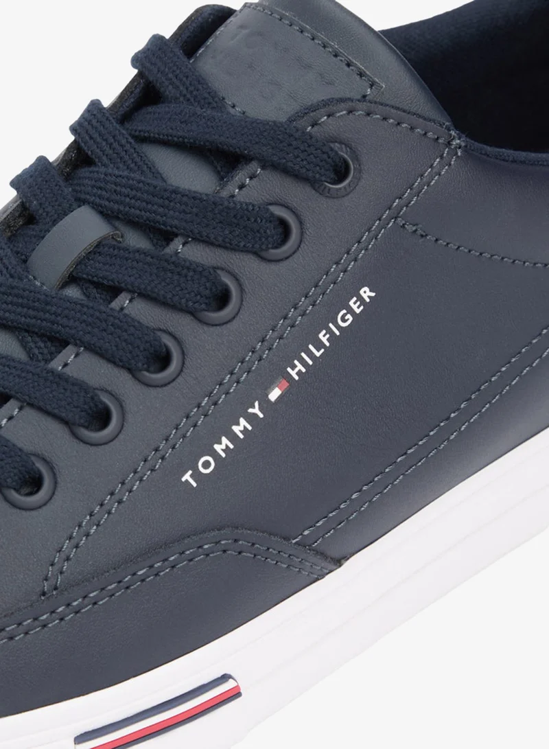 Tommy Hilfiger Desert Sky Signature Midsole Lace-Up Sneakers With Leather for Men | Best Price UAE