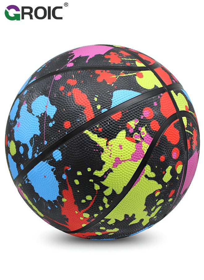 GROIC Basketball Standard Offical Size 7 Indoor Outdoor Basketball Pu Leather Game Basketball,Game Training Universal Basketball,Outdoor Sports Goods  - Image 1