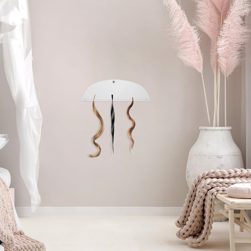 حامل شعر مستعار قابل للفصل ومنظم لإكسسوارات الشعر من PRETYZOOM، مقاس 250x80x40 مم، للاستخدام في صالونات التجميل، حامل تخزين متعدد للشعر المستعار مع دعامة قابلة للإزالة لتصفيف الشعر بالتضفير - Image 5