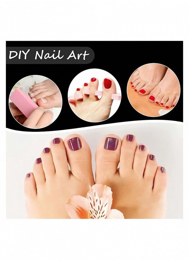 Generic - False Toenails Tip with Box 550 Pieces Acrylic Artificial Toenails French Full Cover Toe Art Nails Fake Tips for Women 10 Sizes for Nail Salon and DIY Foot Decoration Clear - Image 1