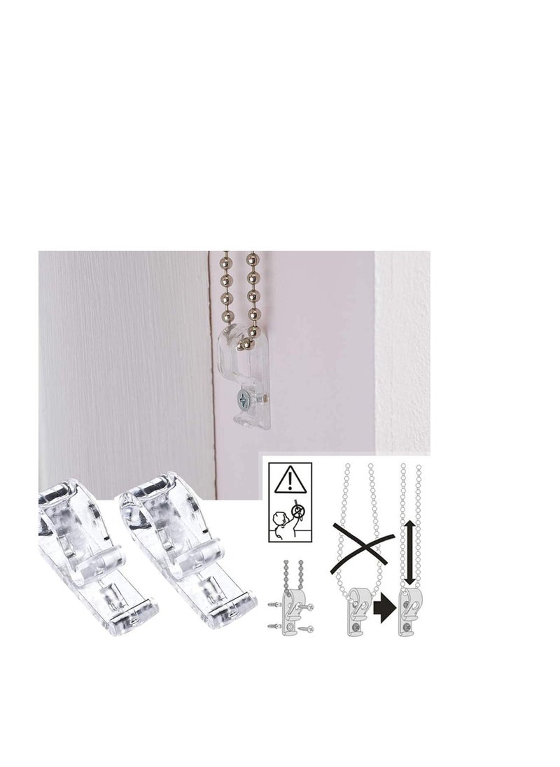 8 قطع مشابك أمان للستائر للسلك، سلسلة أمان شفافة لمثبت الستائر، خطاف تثبيت دليل السلك مشبك أمان P للستائر/الستائر - Image 3
