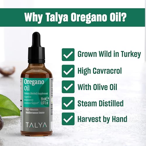 TALYA Oregano Oil 0.67 fl.oz | Oil of Oregano Liquid | Immune Support, High Carvacrol, Digestive Health | Non-GMO | Vegan | Mediterranean Oregano - Image 4