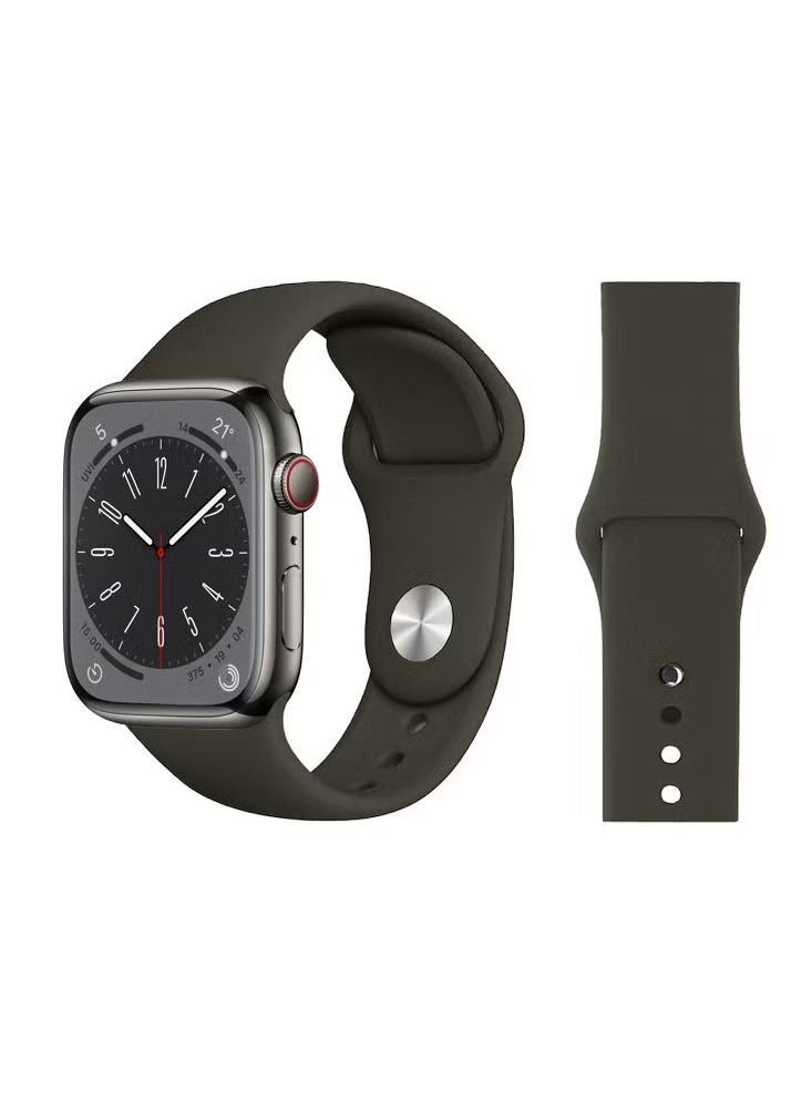 Zaboon - Solid Silicone Replacement Band For Apple Watch 41/40/38mm Series 8/7/6/5/4/SE - Image 1