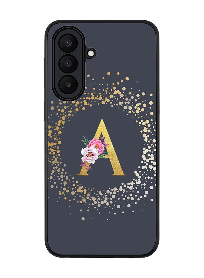 Stylizedd Rugged Case for Samsung Galaxy A27 / Galaxy M47- Slim Fit Hybrid Rubber Cover Floral Monogram - D (Light Grey)