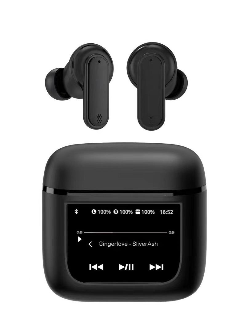 Generic - V8 Large Screen LCD Full Color Touch Screen Bluetooth Headset ANC Active Noise Cancellation Smart Screen Bluetooth Headset - Image 1