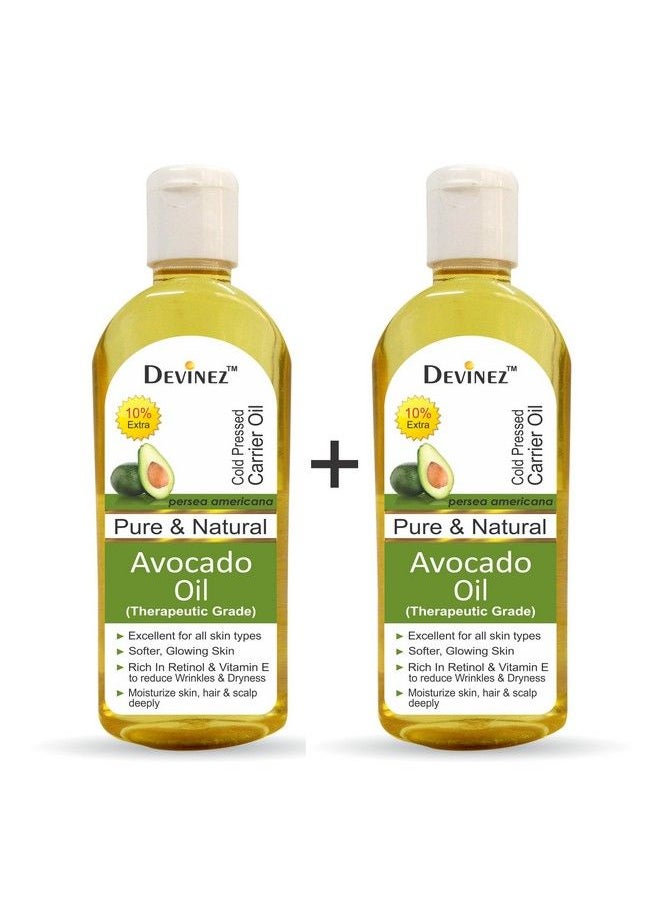 Avocado Oil 110Ml X 2100% Pure Natural Undiluted Therapeutic Grade Coldpressed Oil For Hair & Skin Reduce Wrinkles & Dryness