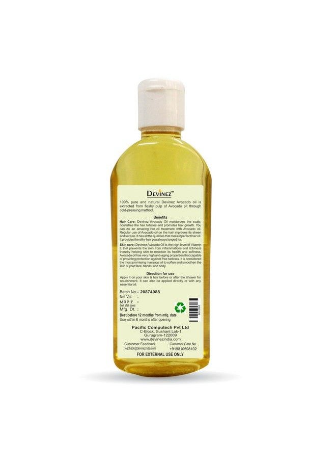 Avocado Oil 110Ml X 2100% Pure Natural Undiluted Therapeutic Grade Coldpressed Oil For Hair & Skin Reduce Wrinkles & Dryness